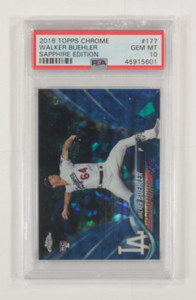 2018 Topps Chrome Walker Buehler Sapphire Edition #177 PSA 10 Gem Mint