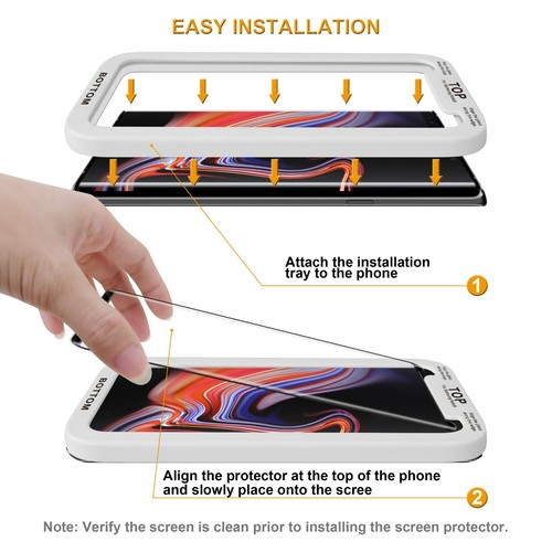 2X Full Cover Tempered Glass Screen Protector for Samsung Galaxy Note 9 - Picture 2 of 6