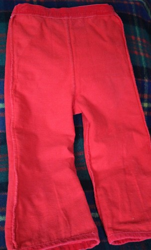 MOMS VTG 1969 ~ LEBENDIG ROT ~ HOCHWERTIGER KORD ~ AUSGESTELLTE HOSE ~ 26" LANG ~ 23" TAILLE - Bild 3 von 8