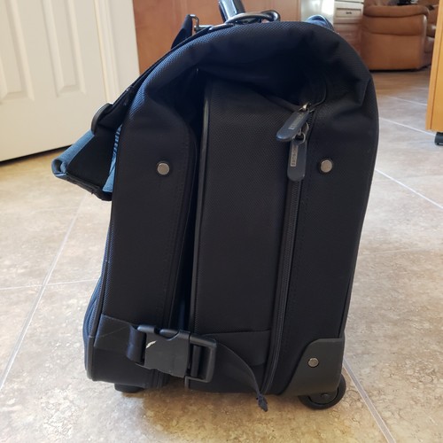Samsonite 21" Black Wheeled Carry-on Men's Premium Garment Bag Travel Luggage - Picture 4 of 14