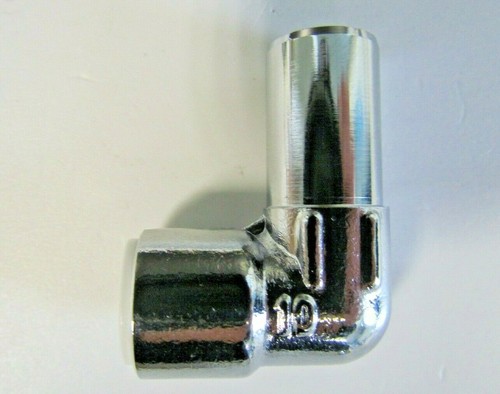 RADIATOR VALVE CHROME PUSHFIT STREET ELBOW 15 x 10mm - Picture 2 of 5
