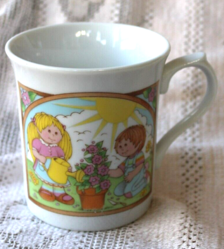 Vintage 1980's Wallace Berrie Jennifer & Josh Mug LOVE Grows In Many Different W - Picture 1 of 7