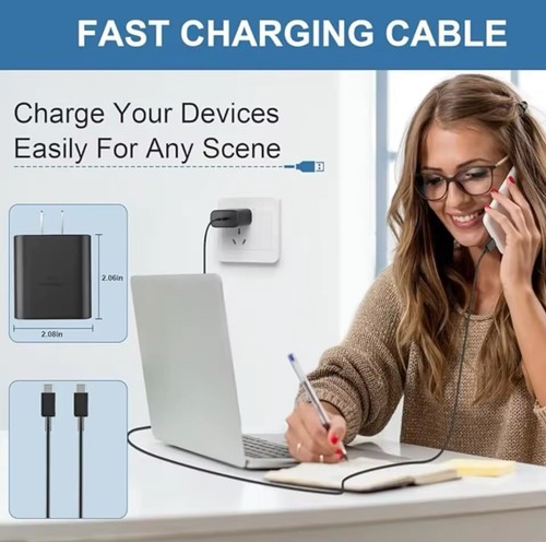 SAMSUNG SUPER FAST CHARGER TYPE -C 25 W FOR GALAXY& S- series BLACK NEW - Picture 4 of 11