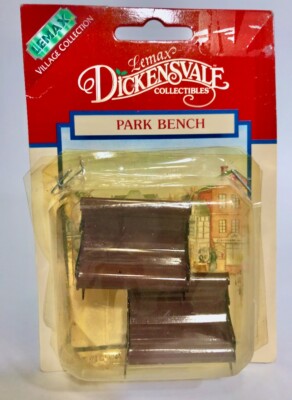 Lemax Xmas Metal Park Bench 24033 set/2 Released 1992 Retired 2003