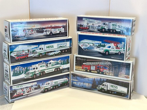 HESS Toy Truck Lot 1986 bis 1995 Rescue Fire Helicopter Racer 8 total RARE - Bild 1 von 10