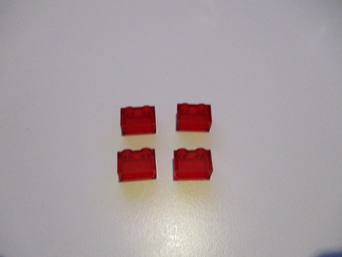 Lego 4x Stein 1x2 ohne Strebe 3065 35743 transparent rot etn54 - Bild 1 von 2