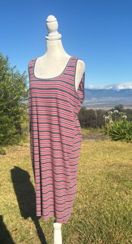 Motherhood Maternity Striped Ribbed Midi Tank Dress Xl - Picture 3 of 5