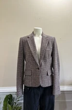 Vintage Frankie Welch Of Virginia Blazer Jacket Houndstooth Women Size Untagged