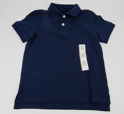 Boys Blue Polo Shirts School Uniforms Navy Green Size XS S M L XL XXL Cotton - Picture 3 of 10