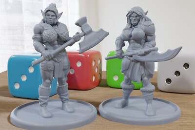 Brutal Sexy Orcs - 3D Printed Minifigures for Fantasy Miniature Tabletop Games D