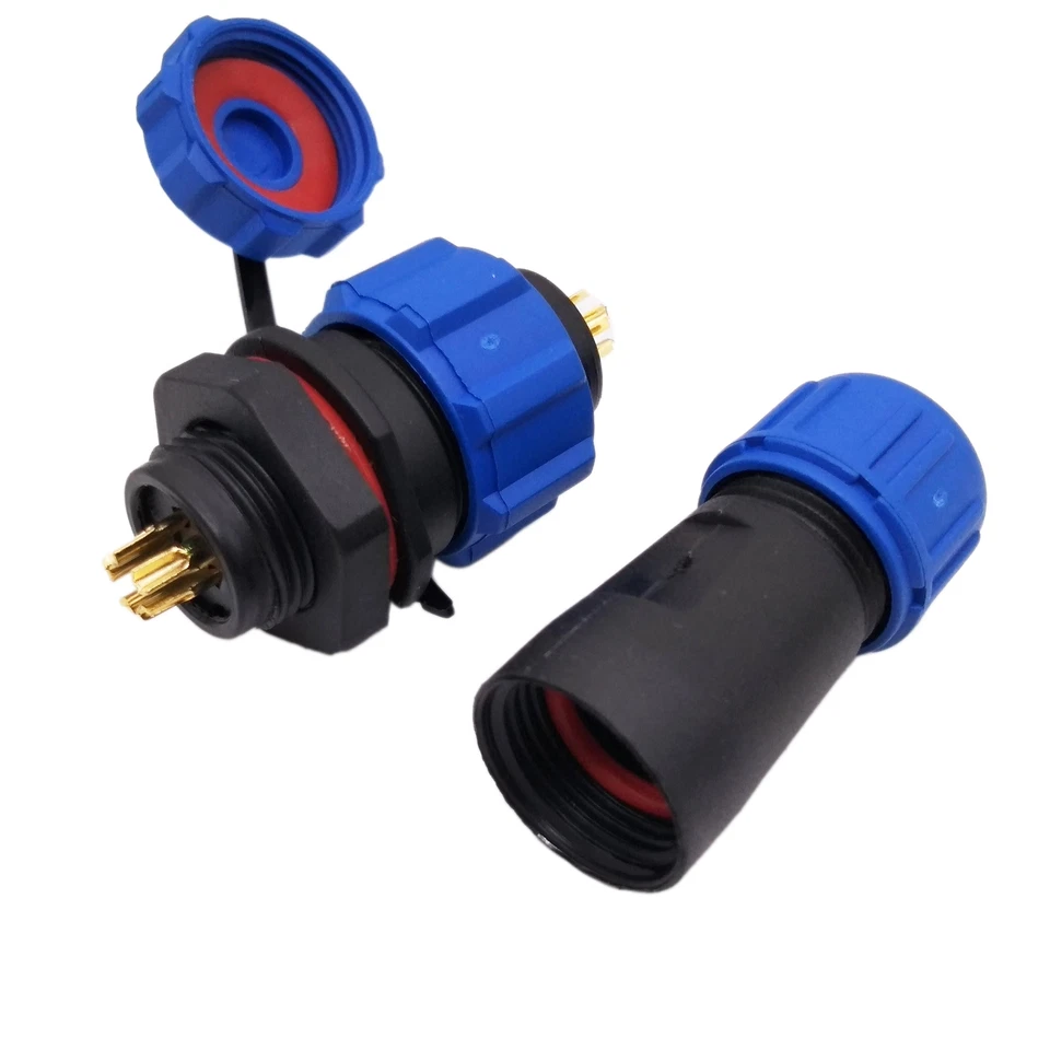 US Stock 5 Pins Waterproof IP68 Aviation Cable Circular Connector Panel Mount - Image 2 of 4