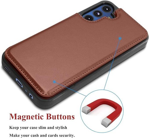 Für Samsung Galaxy A16 A15 A14 5G Leder Rückseite Brieftasche Kartenfach Ständer Hülle - Bild 6 von 27
