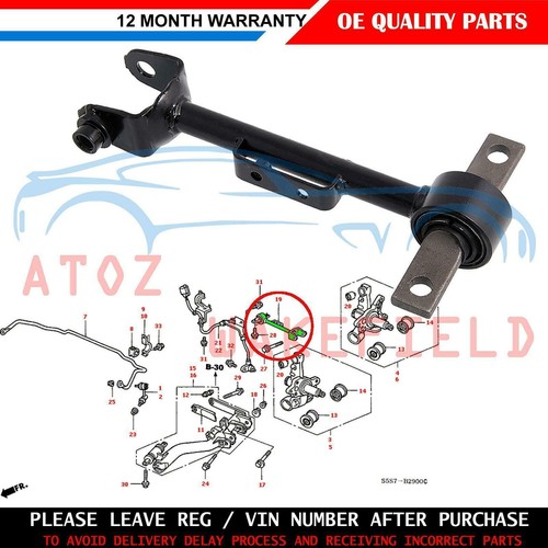 PARA HONDA CIVIC TYPE-R EP3 INTEGRA DC5 SUSPENSIÓN SUPERIOR TRASERA BRAZO TRANSVERSAL - Imagen 8 de 8