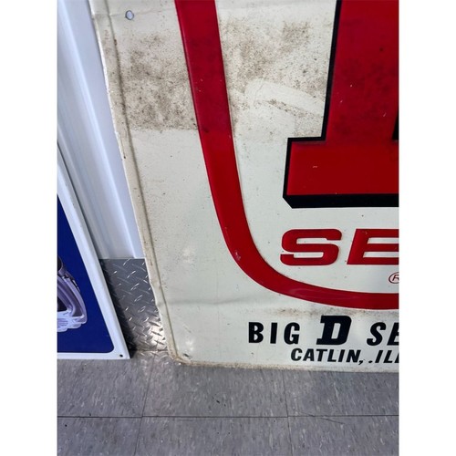 Vintage Big D Seed Co. Metal Sign Catlin Illinois Agriculture Red 48”x36” - Picture 8 of 11