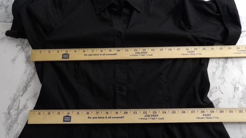 Lauren Ralph Lauren Black Label Black Cotton Short Sleeve Shirt Dress 16 - Picture 9 of 18