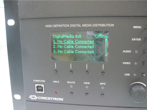 Crestron DM-MD8X8 DigitalMedia 8x8 Switcher All Ports Working Clouded Display - Picture 3 of 9