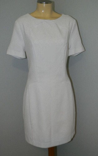 Clearance ~ BANANA REPUBLIC ~ WHITE Short Sleeve SHIFT DRESS Petite 10 10P NWT - Picture 3 of 3
