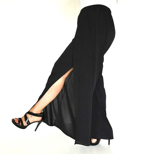 PANTALONI DONNA ISTINTI ARTICOLO 30559 MAGLINA SPACCHI ELASTICO VITA COMODO - Imagen 5 de 10