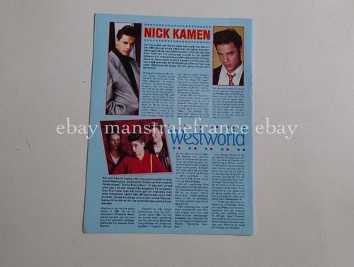 Jimi Hendrix Beatles Airplane Nick Kamen Robbie Nevil clippings Sweden 1980s - Bild 3 von 4