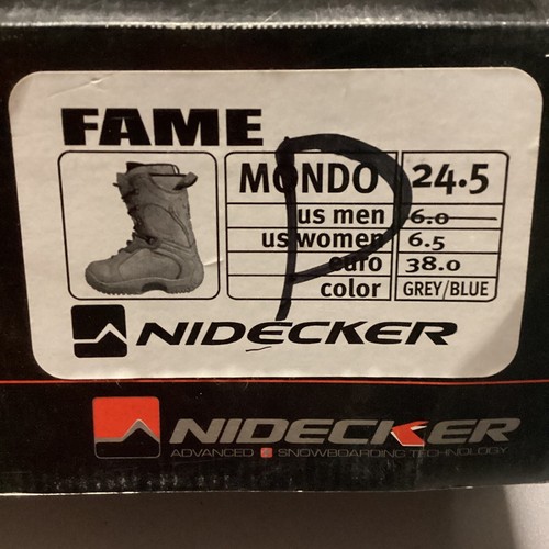 Nidecker 24.5 Bliss All-Mountain Snowboard Boots US 6.5W /6M EU 38 NEW OLD STOCK - Picture 10 of 13