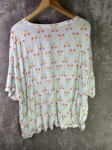 Disney Shirt Womens 2XL Mickey Mouse All Over Print Loose Fit  - Bild 2 von 8