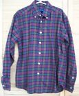 RALPH LAUREN maroon plaid button down shirt~boy's size S~SMALL~long sleeves~