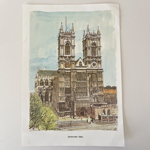 Water Colour Prints Of London Landmarks Bernard Smith Classic 1970s Set Of 6 - Picture 4 of 14