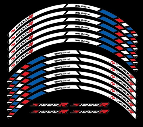 S1000R Motorsport motorcycle reflective wheel stickers rim stripes for bmw - Picture 6 of 6