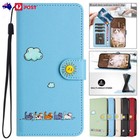 For iPhone 16 16e 15 14 13 12 11 Pro MAX 8 7 Flip Case Cute Leather Wallet Cover