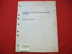 VOLVO-PENTA-OVERHAUL-DATA-FOR-AQ125B-amp-AQ145B-SUPPLEMENT-2-WORKSHOP-MANUAL-3590B