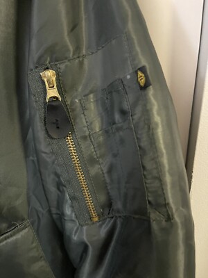 🧷 Swiss Cross Men's Bomber Jacket Large Green , Great