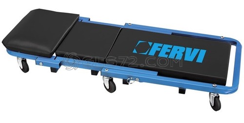 2 IN 1 CAR VAN MECHANIC GARAGE WORKSHOP ROLLING CREEPER STOOL SEAT FERVI 0645/SS - Picture 2 of 3