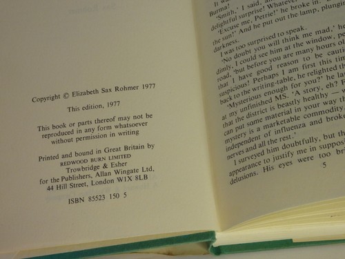 The Mystery Of Doctor Fu Manchu by Sax Rohmer Vintage Hardback Book 1977 70's - Imagen 5 de 6