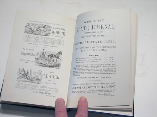 History Dane County Wisconsin, WI 1877 reprint genealogy Madison Fitchburg - Picture 4 of 6