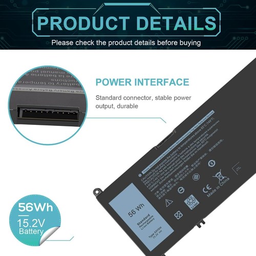 Batterie d'ordinateur portable 33YDH de remplacement pour Dell Inspiron 17 7000 7786 7779 7773 7778 G - Photo 4/6