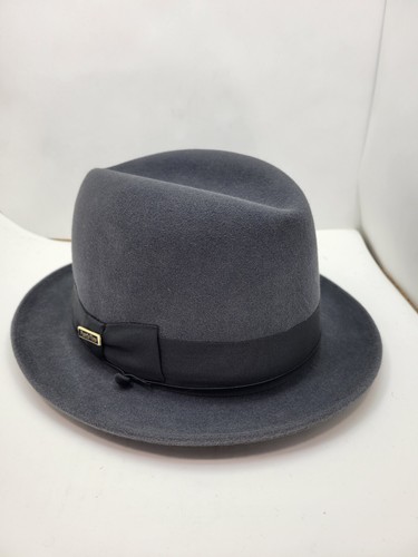 PUERTO FINO GRAY FUR CENTERDENT FEDORA MADE IN COLOMBIA - Picture 2 of 9
