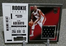 Bam Adebayo🏀 M.V.P 🔥 2017-18 Contenders Rookie Ticket Swatches Relic #13 Heat 