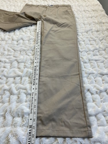 Old Navy Youth Pants Size 14 Husky Standard Beige Straight Leg Khaki Uniform NEW - Picture 5 of 9