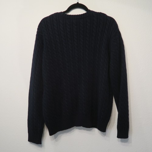 Vintage Lauren Ralph Lauren Knit Sweater Men's Large Navy Hong Kong polo 92 L - Picture 2 of 12
