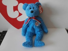 TY Retired Beanie Baby / Babies Addison the Base Ball Baby Bear MWMT