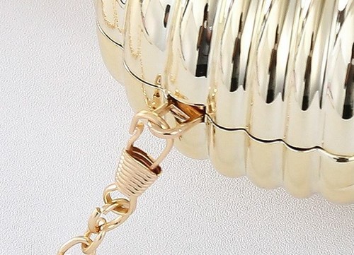 Gold Acryl Muschel Damen Clutch Schultertasche Abend Hochzeit Party Handtasche - Bild 9 von 11