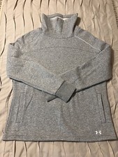 Under Armour Women's Size Small Pullover Long Sleeve Cowl Neck Sweatshirt Gray