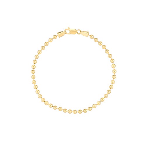 2-3.5mm Bead Ball Chain Bracelet Women Men Solid 14K Yellow White Rose Real Gold - Picture 24 of 29