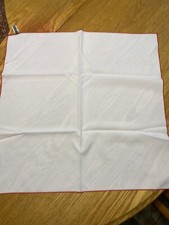 Vintage Scarf 1960 Made in Japan 100 Polyester 21 X 21 White With Red Trim