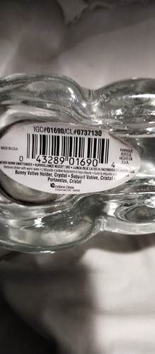 Pair Of Vintage Votive Easter Heavy Solid Glass Rabbit Candle Holder Clear 5" - Picture 9 of 9