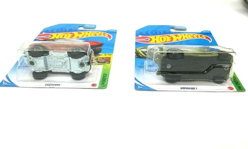 2021 Hot Wheels HW Exotics 2&3/10 GEOTERRA Red w/Black & Impavido 1 Green - Picture 3 of 6