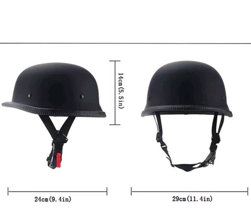 Half Helmet Open Face German Style Motorcycle Adult Men Women DOT Approved #T14 - Picture 4 of 5