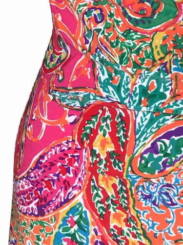 Vestido Ralph Lauren Multicolor Estampado Paisley Acanalado Talla Pequeña Pequeño - Imagen 3 de 15