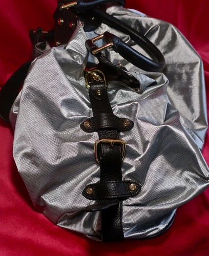 JPK PARIS 75 Bolso de Mano Hobo Metálico Plata Cartera Estampado Guepardo con Cuero? Acentos - Imagen 8 de 11