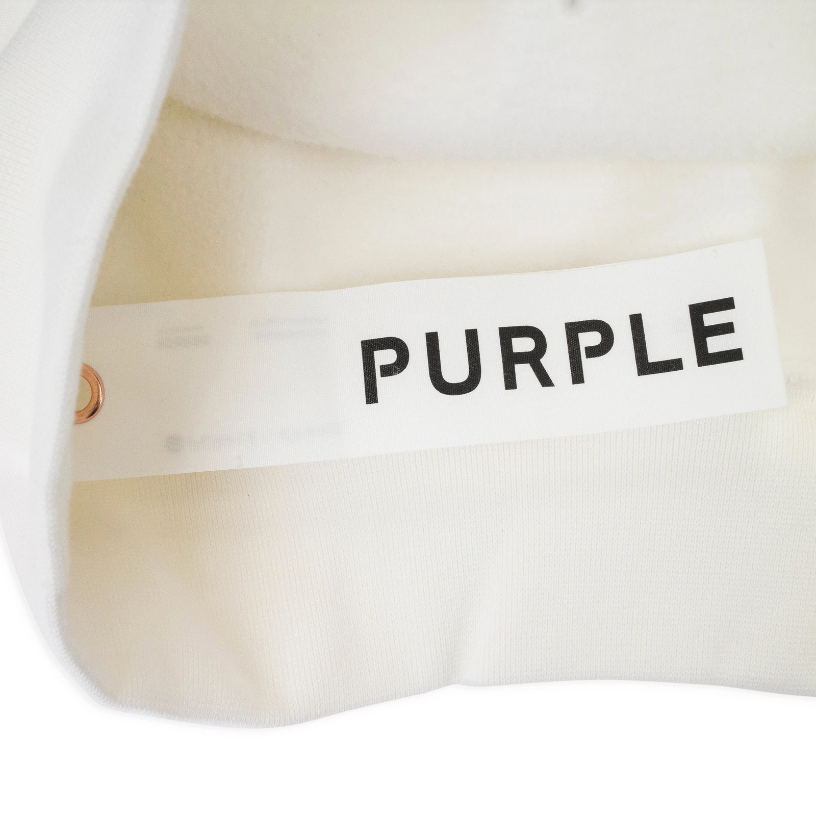 OFF WHITE FELPE E FELPE NUOVE CON ETICHETTE VIOLA MARCA HWT FLEECE GIROCOLLO BIANCO SPORCO taglia S $295